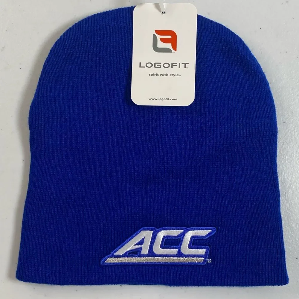 NWT NCAA Atlantic Coast Conference Blue Beanie Hat Embroidered ACC